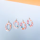 Large Pastel Fall Leaves Earrings