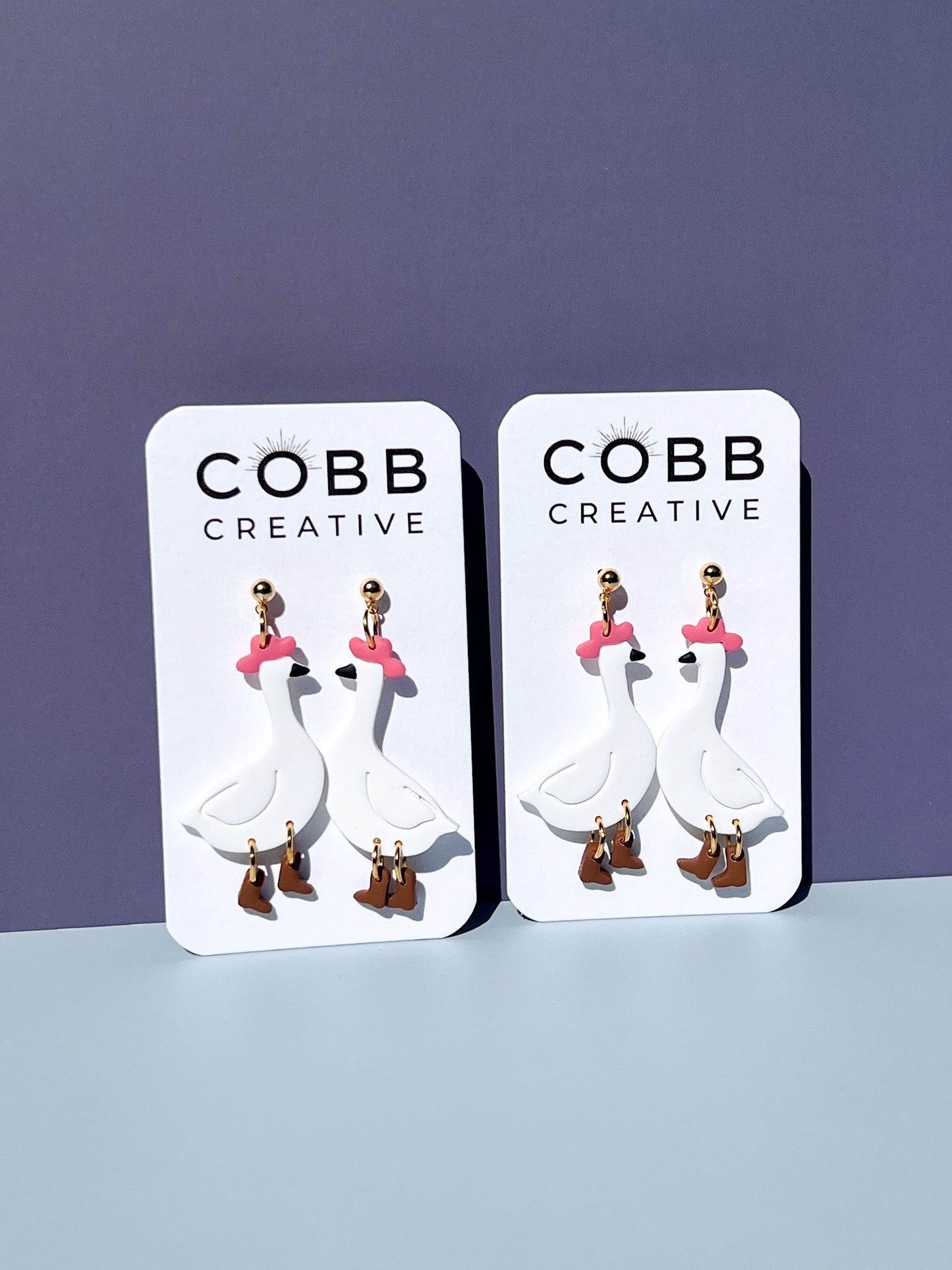 Goose in Boots Earrings