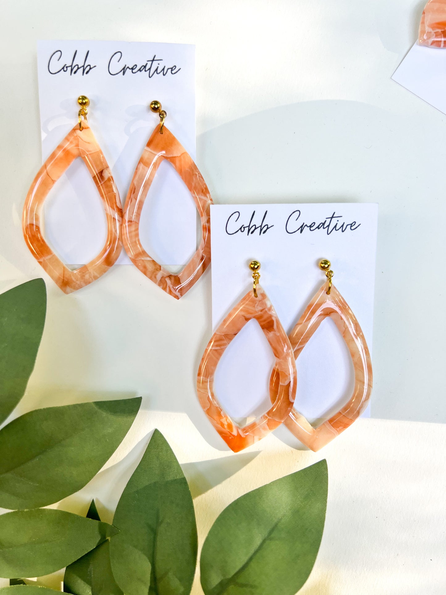 Peach Shula Drop Earrings