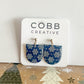 Blue Snowflake Drop Earrings