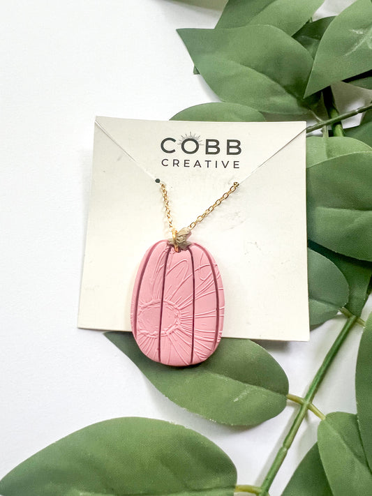 Pink Pumpkin Necklace