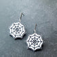 White Spooky Spiderweb Earrings