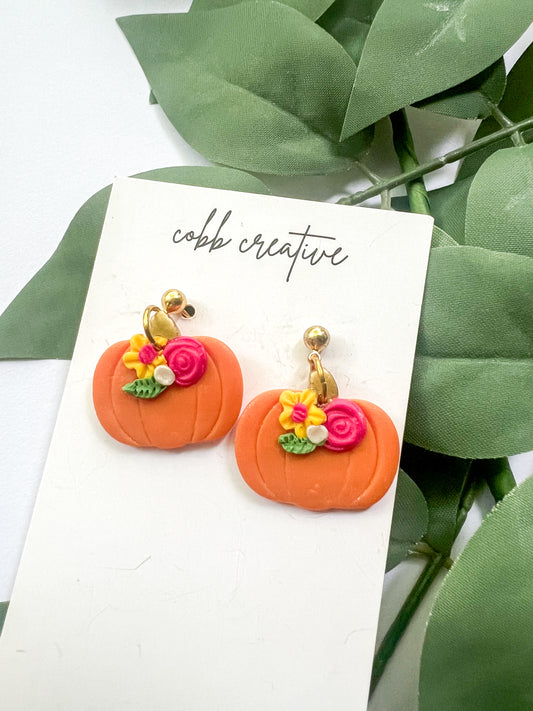 Small Pumpkin Earrings