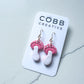 Pink Mushroom Hook Earrings