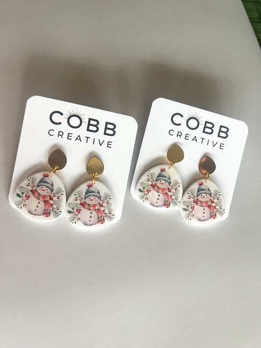 Frosty Friends Snowman Drop Earrings