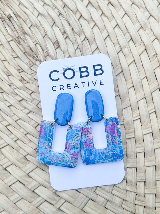 Tidal Bloom Square Earrings