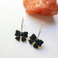 Cute Black Bow Hoop Earrings