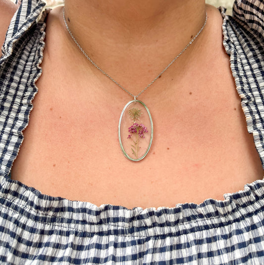 Silver Wildflower Necklace