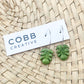 Monstera Leaf Shimmer Earrings