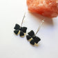 Cute Black Bow Hoop Earrings