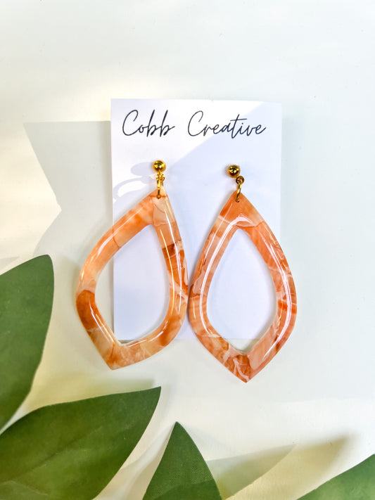 Peach Shula Drop Earrings