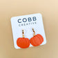 Orange Pumpkin Drop Earrings