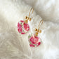 Rosy Heart Hook Earrings