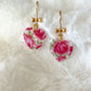 Rosy Heart Hook Earrings