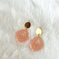 Translucent Pink Leopard Print Earrings