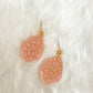 Translucent Pink Leopard Print Drop Earrings