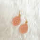 Translucent Pink Leopard Print Drop Earrings