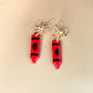 Red Crayon Dangle Earrings