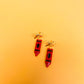 Red Crayon Dangle Earrings