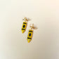 Yellow Crayon Dangle Earrings