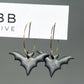 Basic Bat Hoop Earrings