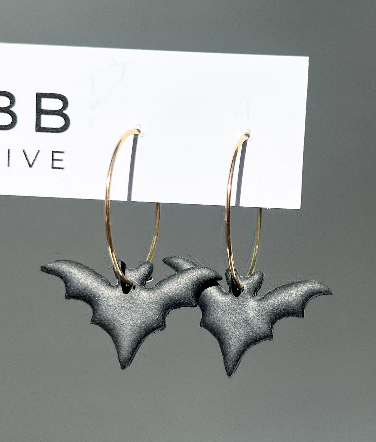 Basic Bat Hoop Earrings