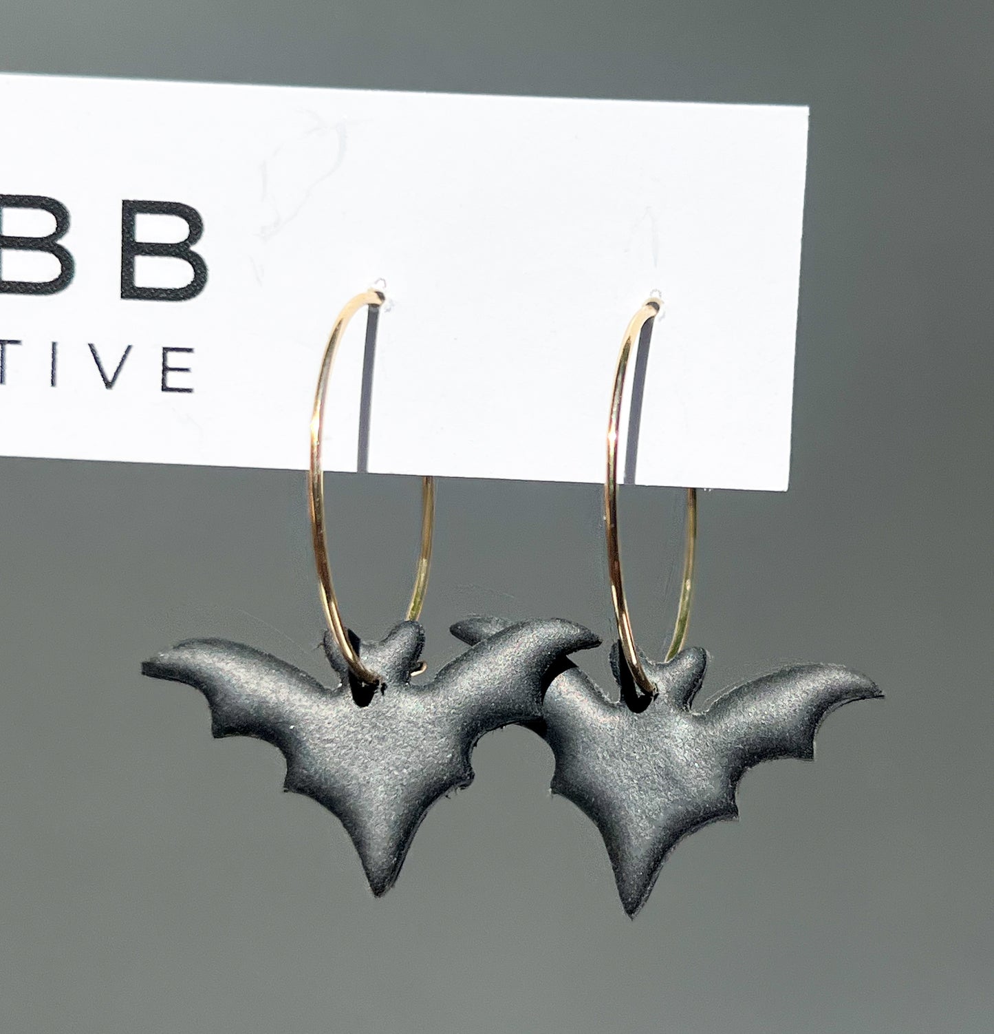 Basic Bat Hoop Earrings