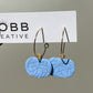 Blue Pumpkin Hoop Earrings