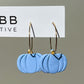 Blue Pumpkin Hoop Earrings