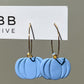 Blue Pumpkin Hoop Earrings