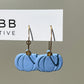 Blue Pumpkin Hoop Earrings