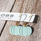 Mint Pumpkin Hoop Earrings