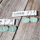 Mint Pumpkin Hoop Earrings