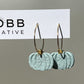 Mint Pumpkin Hoop Earrings