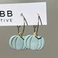 Mint Pumpkin Hoop Earrings