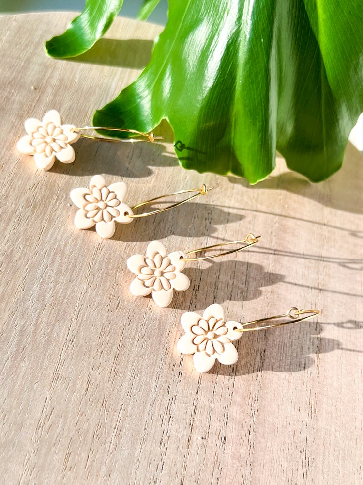 Flower Power Hoop Earrings