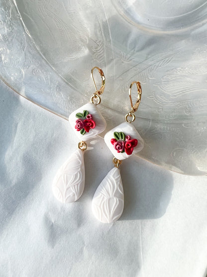 Romantic Floral Leverback Earrings