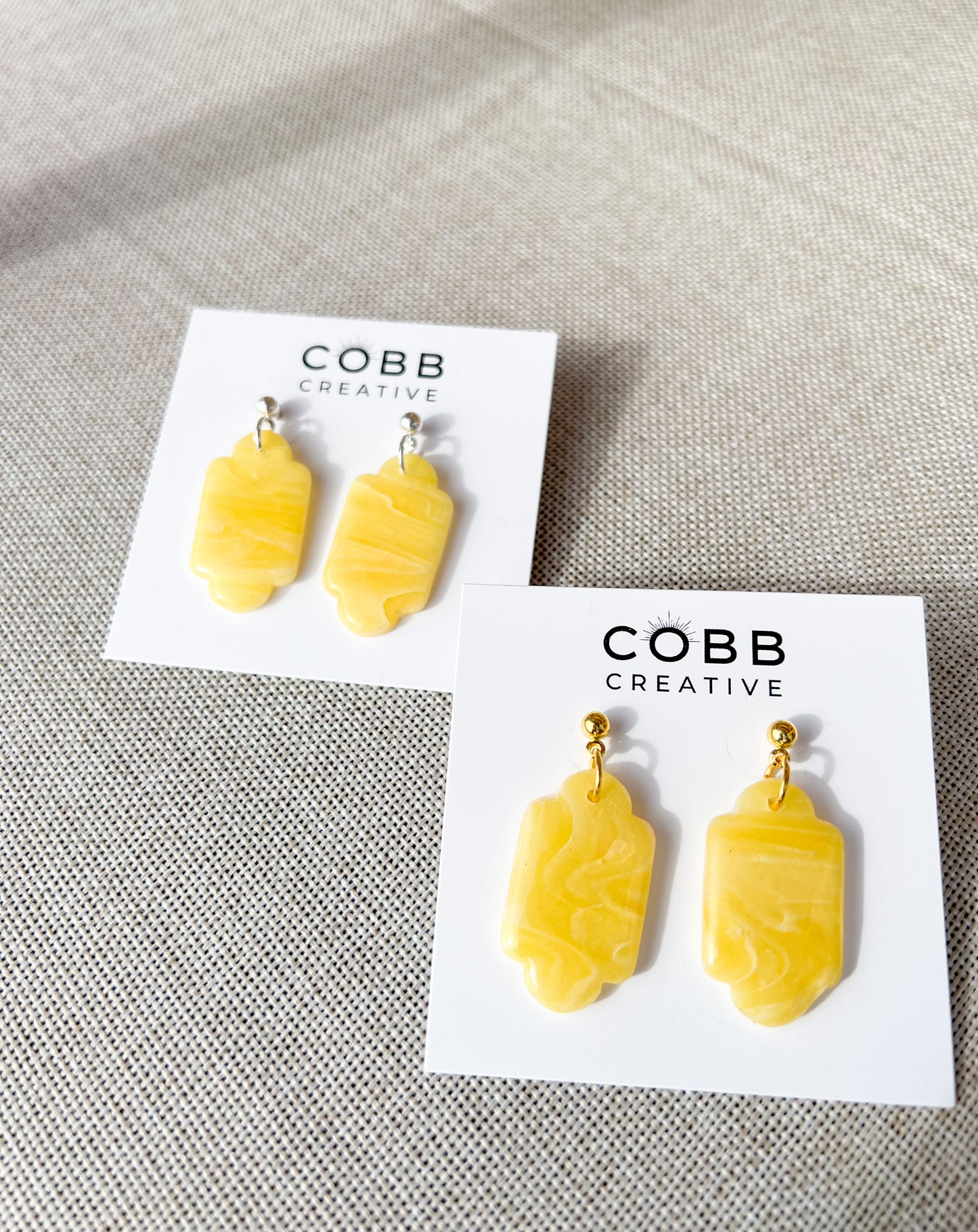 Faux Birthstone - November Tile Earrings