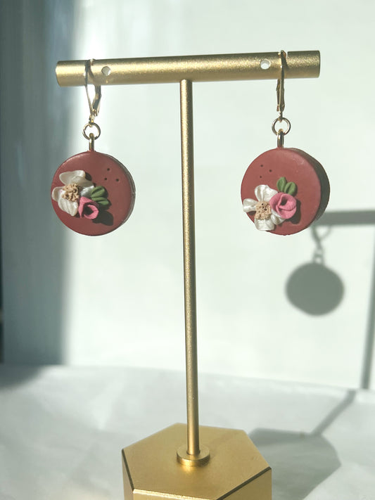 Romantic Red Leverback Earrings