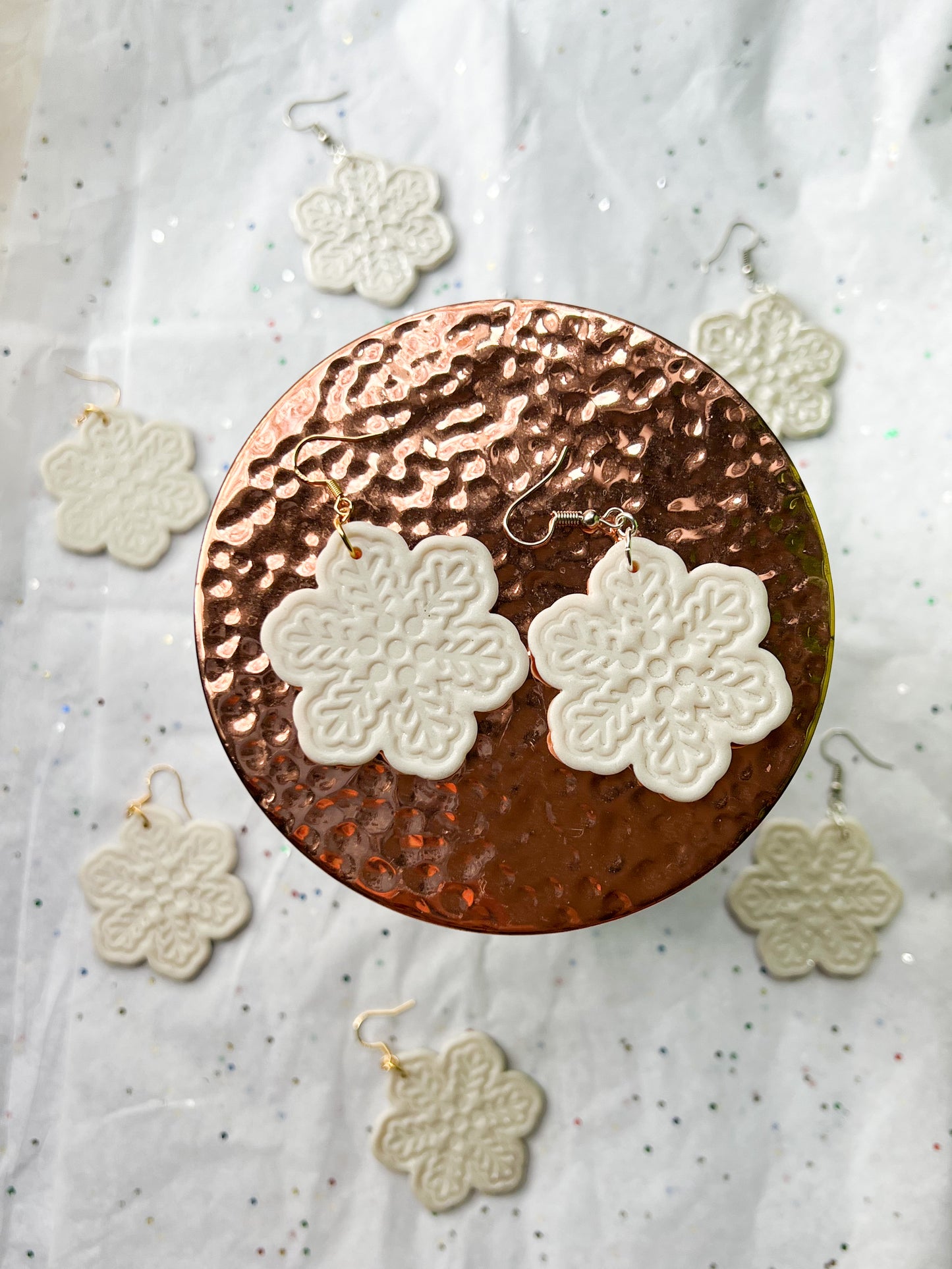Snowflake Cookie Earrings