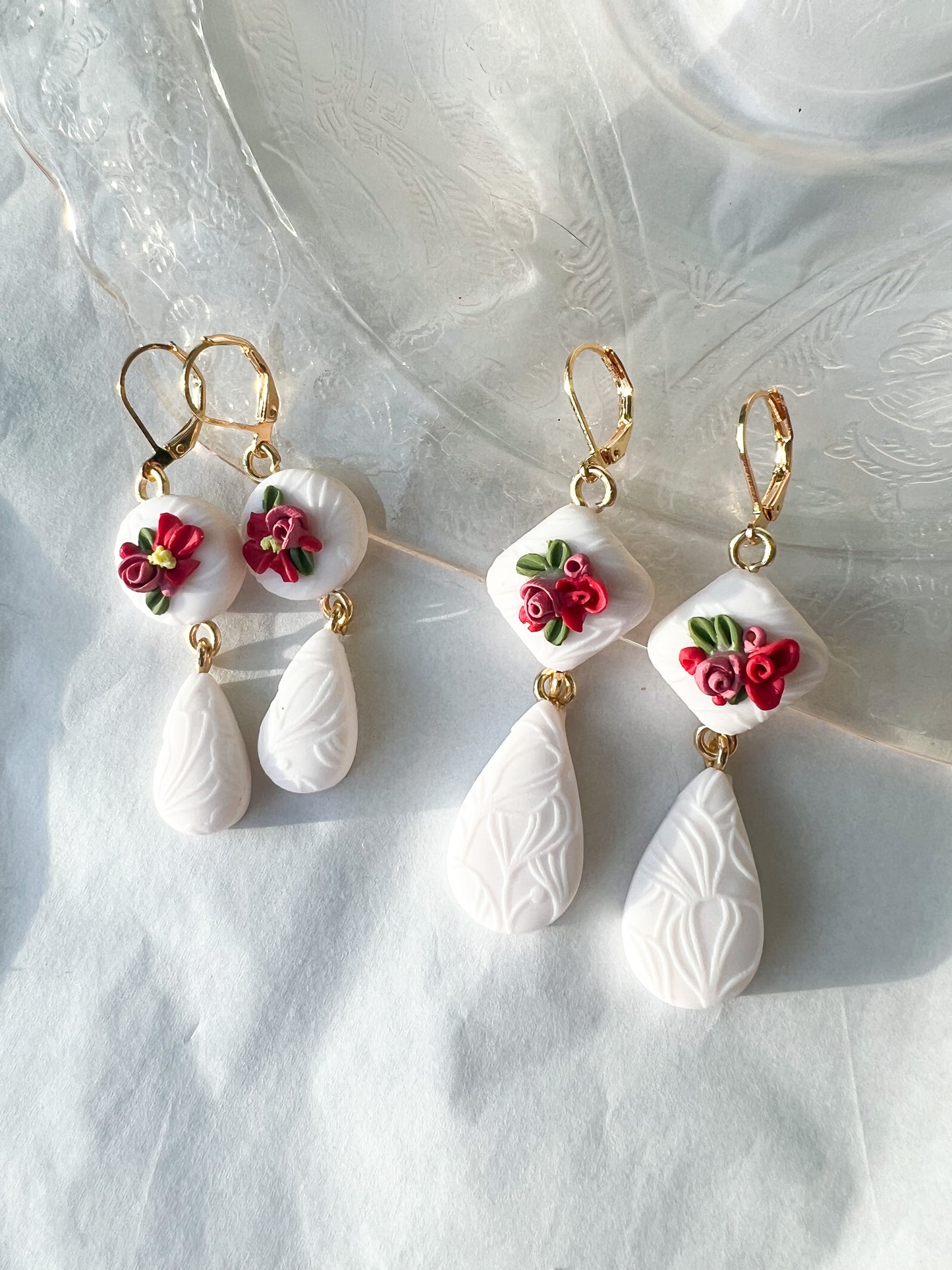 Romantic Floral Leverback Earrings