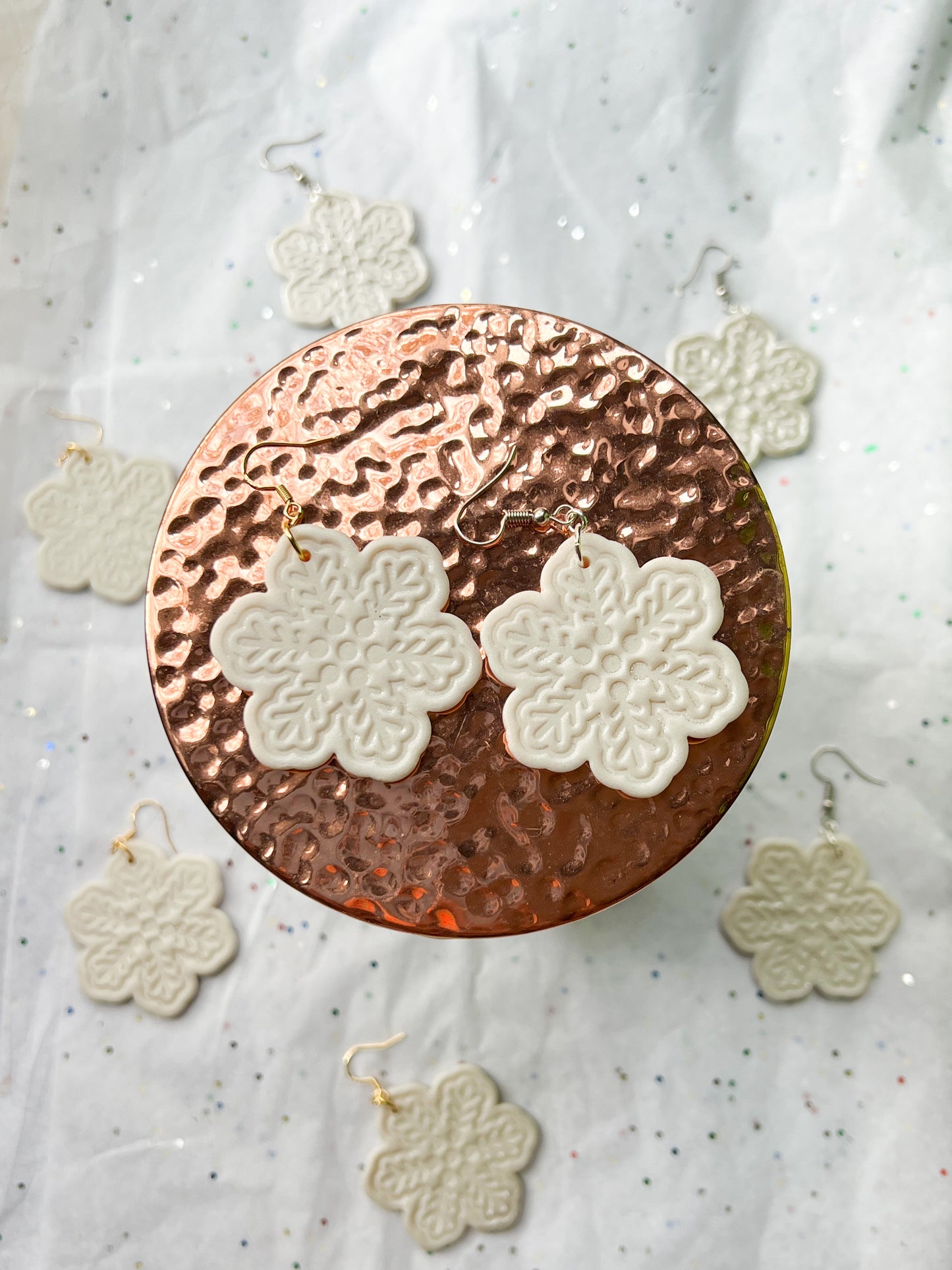 Snowflake Cookie Earrings